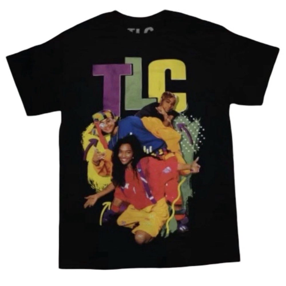 3/$15 NWOT TLC Band Graphic Black T Shirt Medium
